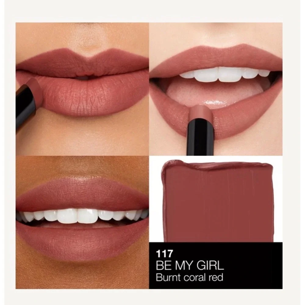NARS Lipstick Powermatte Be My Girl 117 Rosy Nude Matte 10HR Wear Full Size New